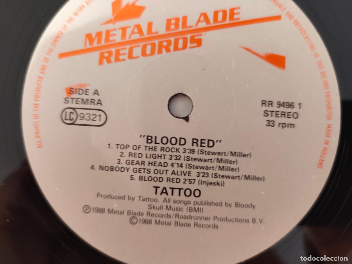 Discos de vinilo: Tattoo &lrm;&ndash; Blood Red- (1988) LP disco vinilo - Foto 3