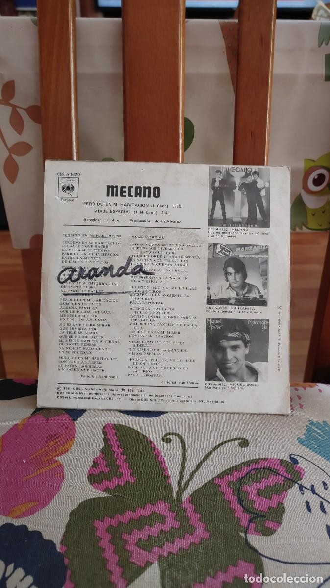 Discos de vinilo: MECANO-SINGLE PERDIDO EN MI HABITACION - Foto 2