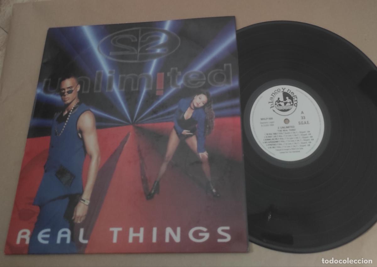 Discos de vinilo: 2 Unlimited &lrm;&ndash; Real Things- Blanco Y Negro &lrm;&ndash; -LP-ESPA&Ntilde;A-1994-