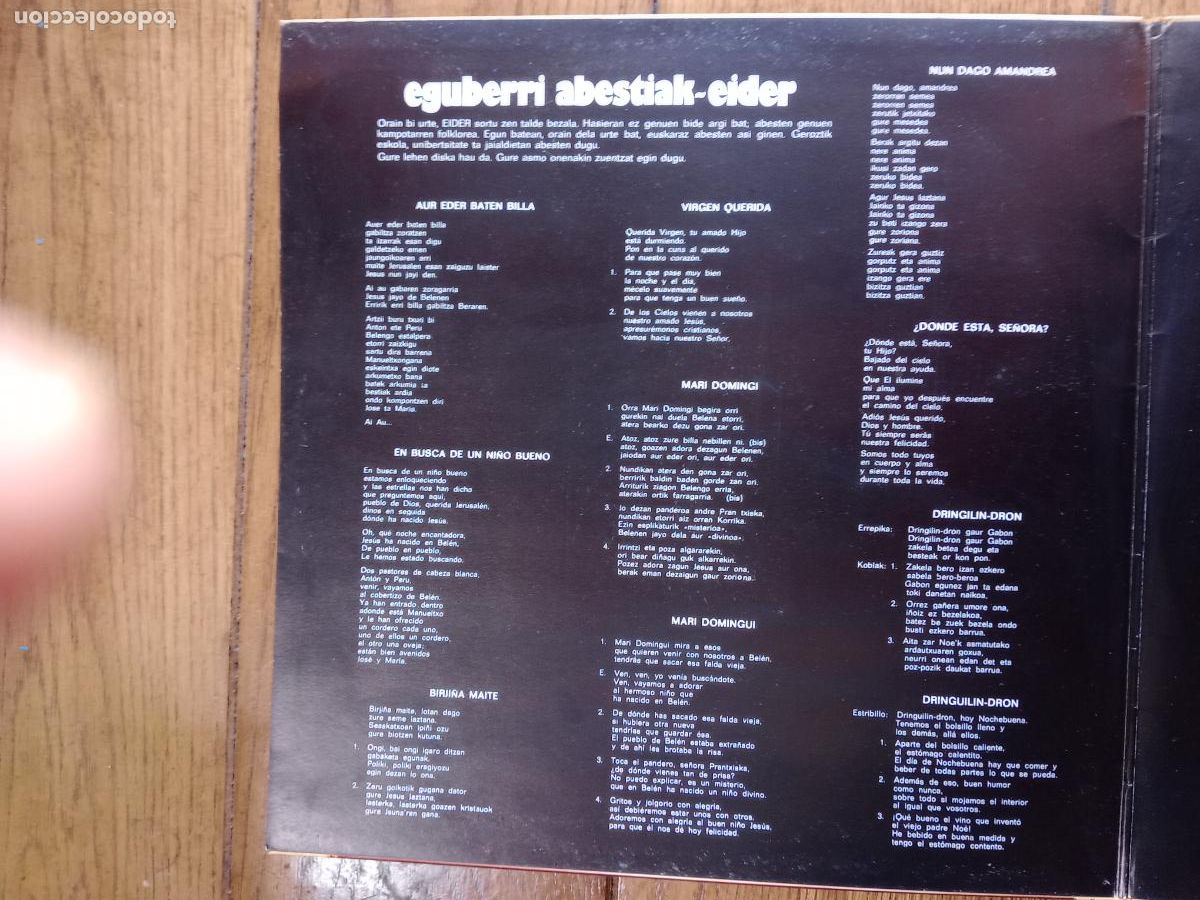 Discos de vinilo: Eider - eguberri abestiak - Foto 2