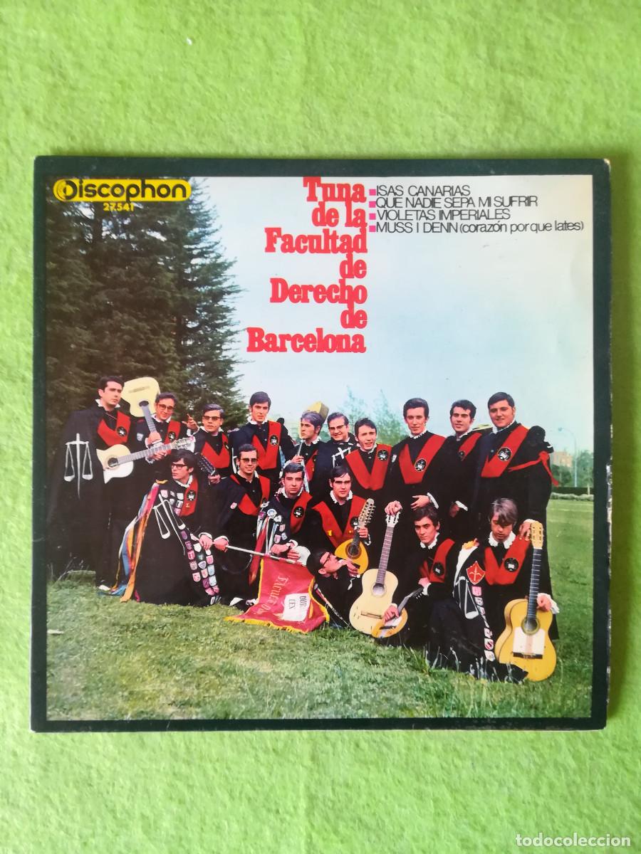Discos de vinilo: Single antiguo tuna de la facultad de derecho de Barcelona discophon