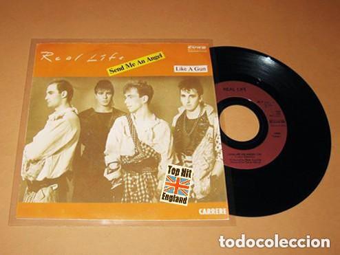 Discos de vinilo: REAL LIFE - SEND ME AN ANGEL / LIKE A GUN - SINGLE - 1984