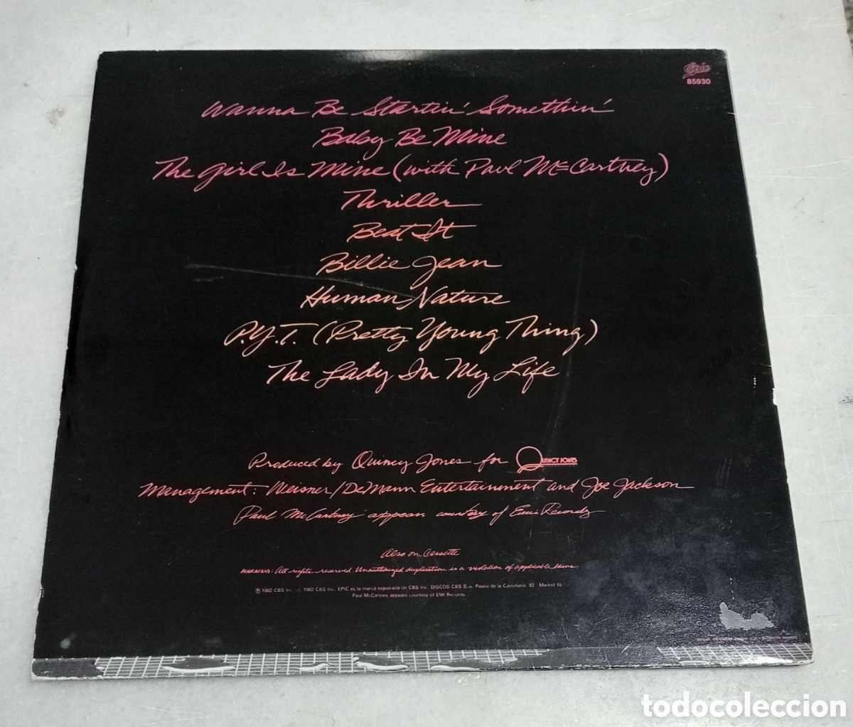 Discos de vinilo: LP VINILO Michael Jackson 1982 - Foto 5