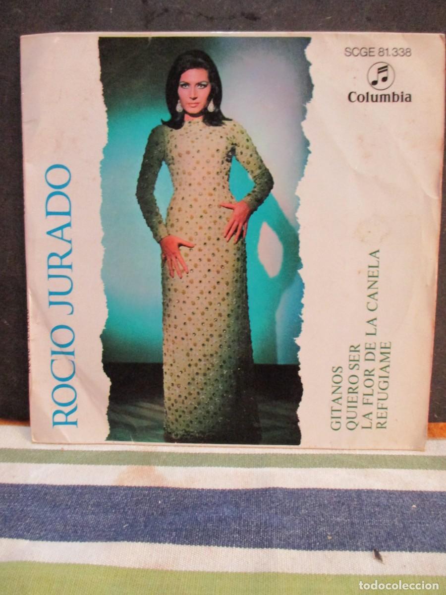 Dischi in vinile: 961- Vinilo EP de 7&rdquo; de Roc&iacute;o Jurado - Gitanos, Columbia 1968 (Ref: SCGE 81.338)