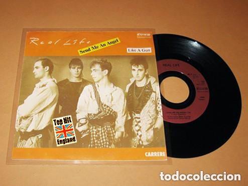Discos de vinilo: REAL LIFE - SEND ME AN ANGEL / LIKE A GUN - SINGLE - 1984