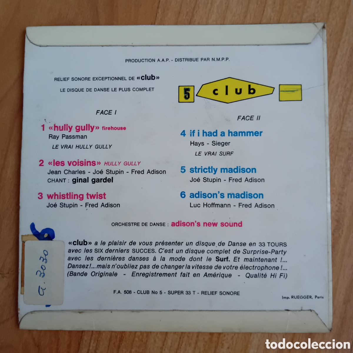 Discos de vinilo: LE VRAI. HULLY GULLY - Foto 2