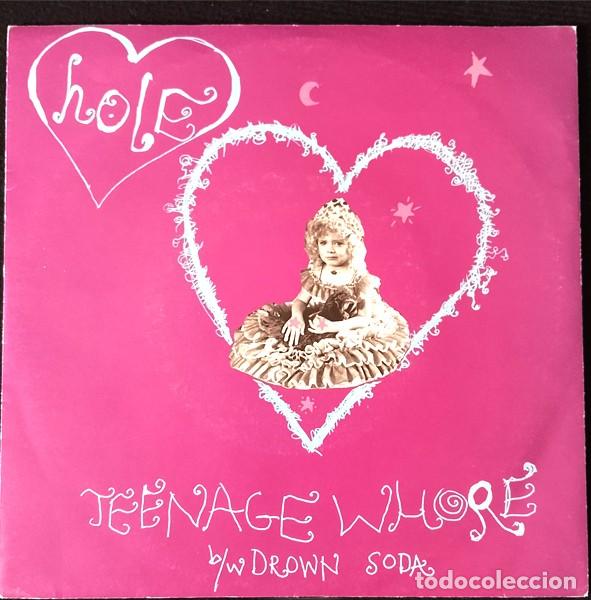 Discos de vinilo: HOLE - Teenage Whore - EP TRANSPARENTE NIRVANA L7 COURTNEY LOVE ROCK GRUNGE