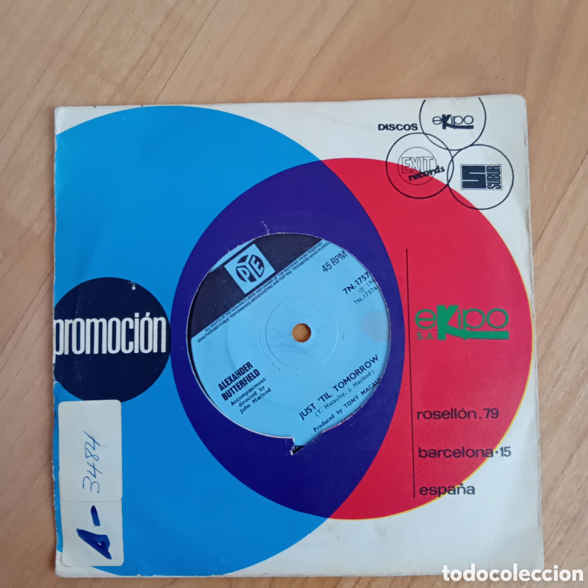 Discos de vinilo: ALEXANDER BUTTERFIELD. JUST TIL TOMORROW. BETTER BY FAR - Foto 2