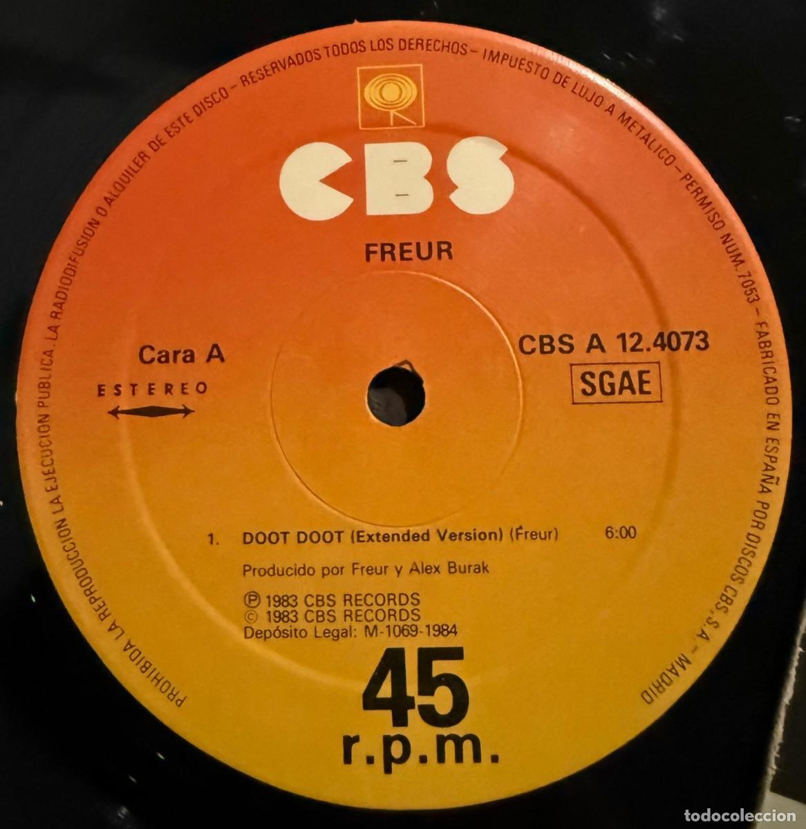 Discos de vinilo: Freur &ndash; Doot-Doot. Disco vinilo. Edic. Spain. 1984 - Foto 3