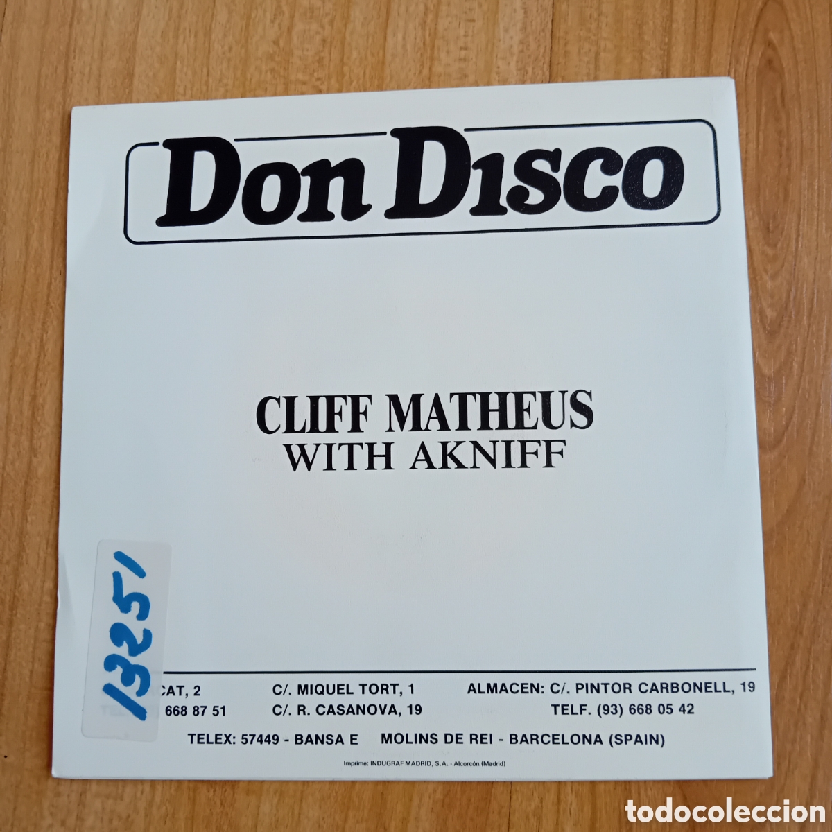 Discos de vinilo: CLIFF MATHEUS WITH AKNIFF - Foto 2