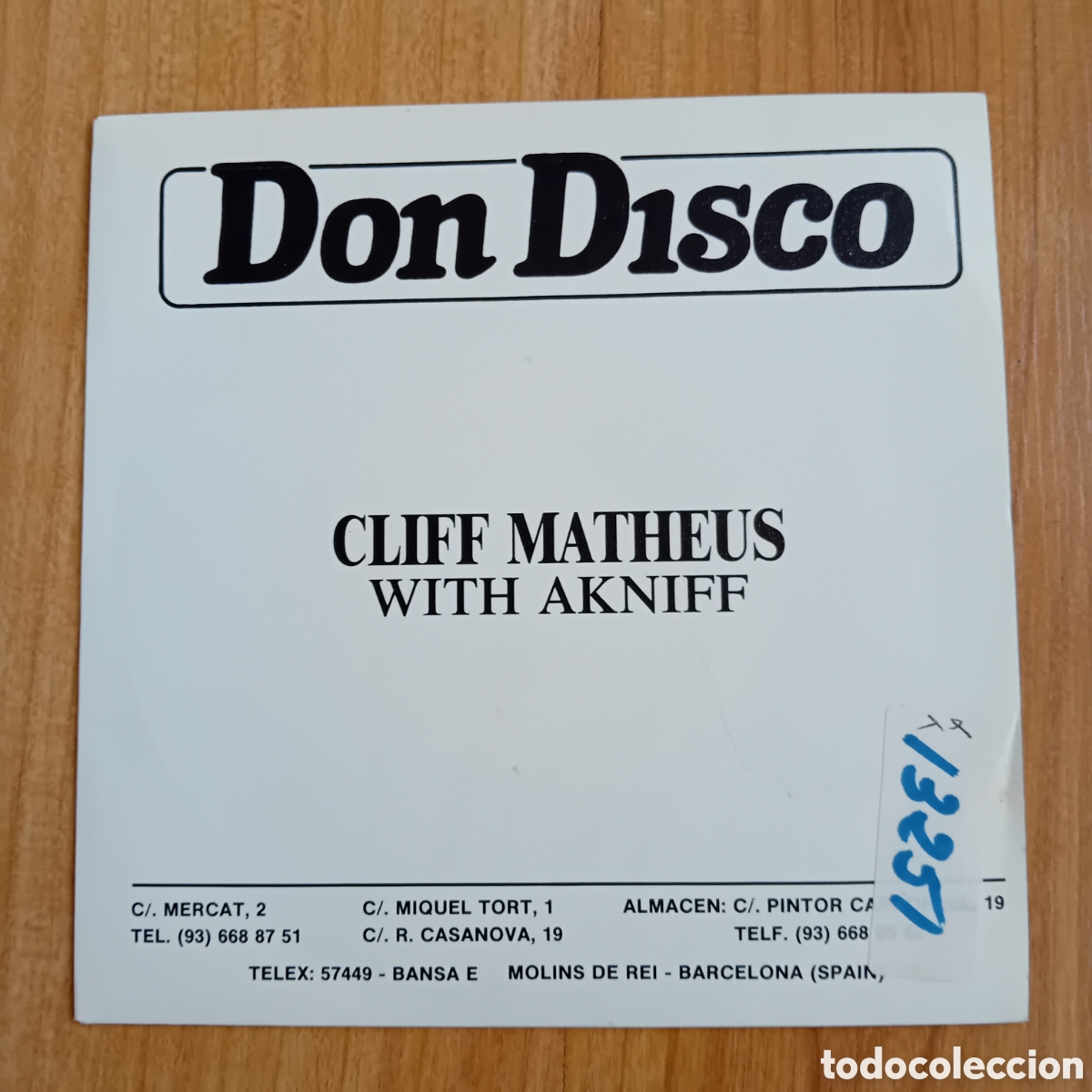 Discos de vinilo: CLIFF MATHEUS WITH AKNIFF - Foto 1