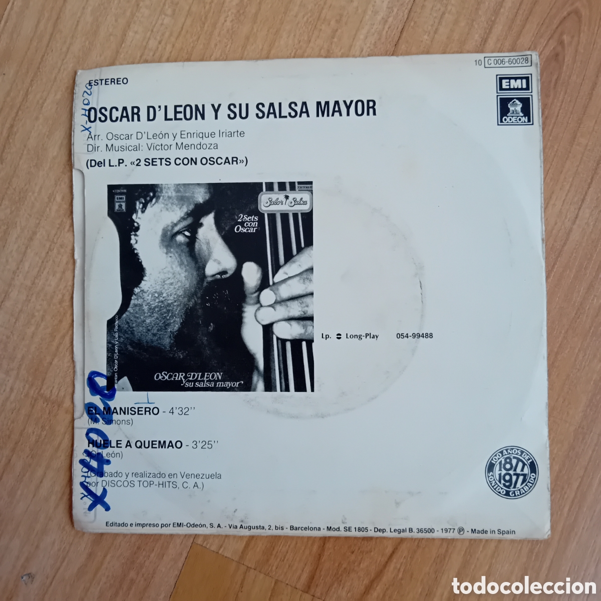 Discos de vinilo: OSCAR DLEON. EL MANISERO - Foto 2