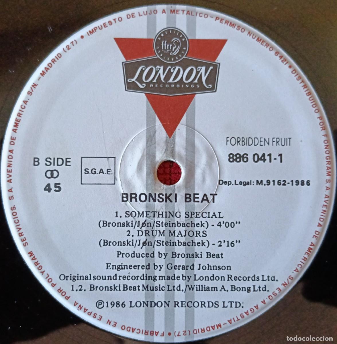 Discos de vinilo: BRONSKI BEAT ** CMon! CMon ** MAXI SINGLE VINILO 1986 - Foto 5