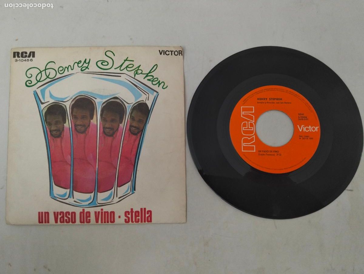 Discos de vinilo: DISCO SINGLE, HENRY STEPHEN, UN VASO DE VINO - Foto 1