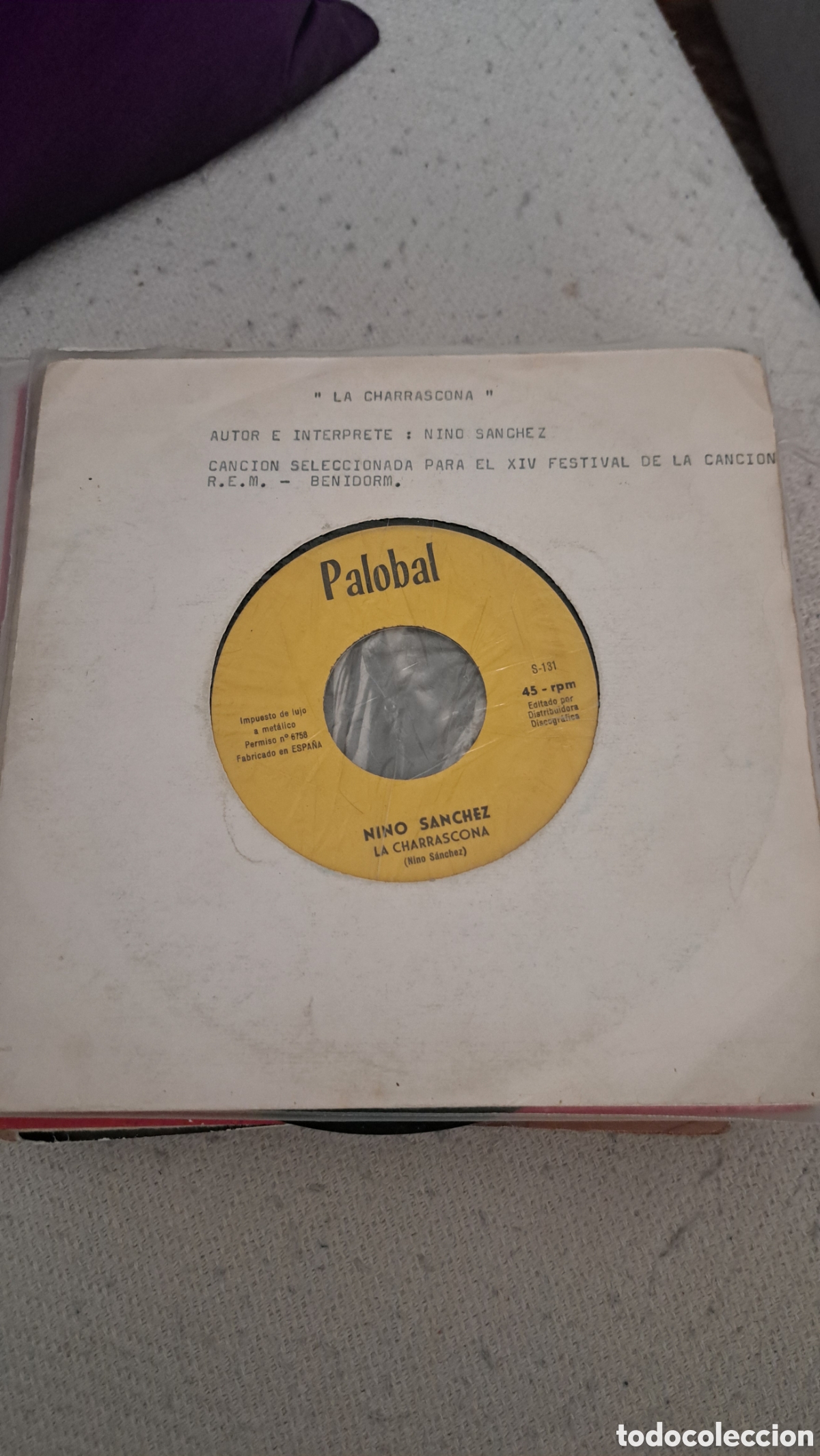 Discos de vinilo: Nino Sanchez la charrascona - Foto 1