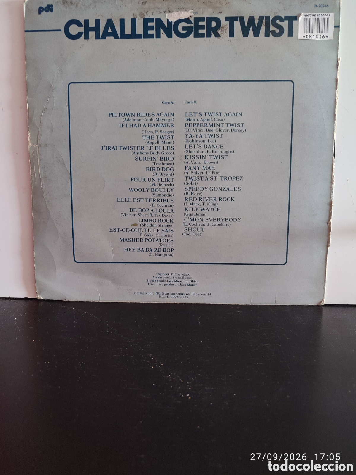 Discos de vinilo: Disco de vinilo 1016CK - Foto 2