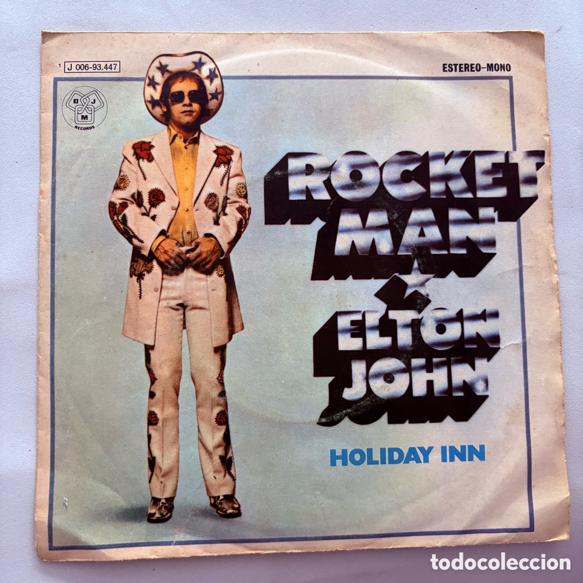 Discos de vinilo: single 7'' Elton John &lrm;&ndash; Rocket Man edicion espa&ntilde;ola de 1972