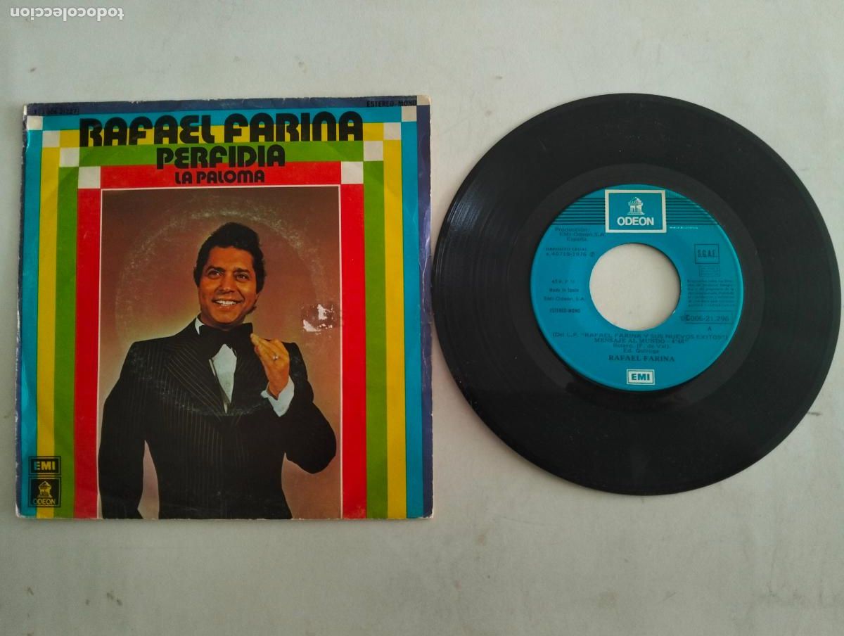Discos de vinilo: DISCO SINGLE, RAFAEL FARINA, PERFIDIA