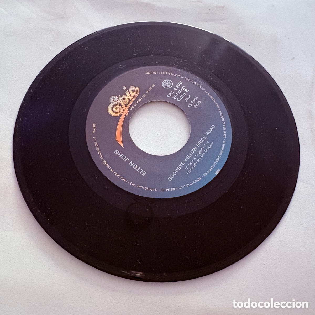 Discos de vinilo: single 7 Elton John &lrm;&ndash; Daniel (Remix Version) edicion espa&ntilde;ola de 1983 - Foto 3