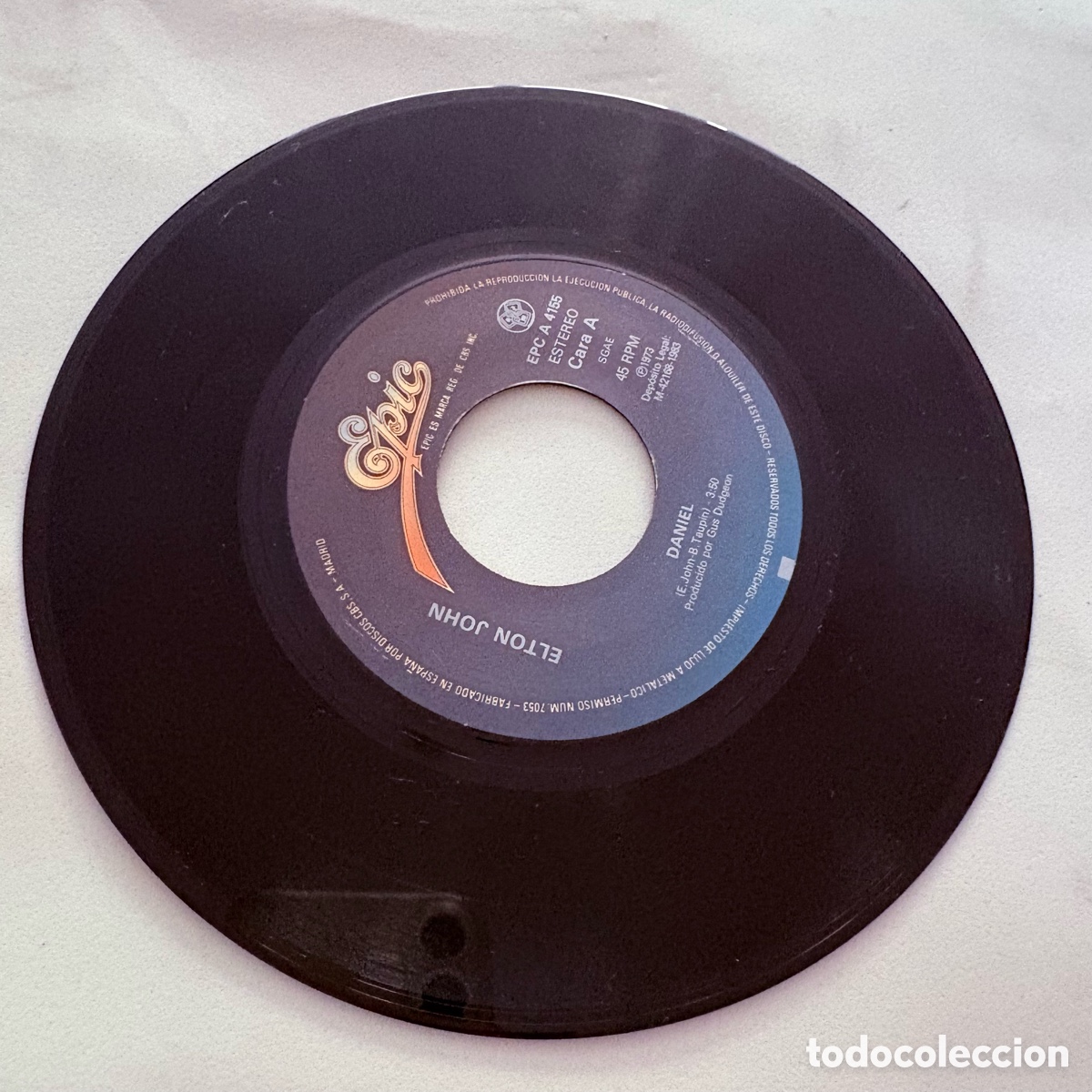 Discos de vinilo: single 7 Elton John &lrm;&ndash; Daniel (Remix Version) edicion espa&ntilde;ola de 1983 - Foto 4