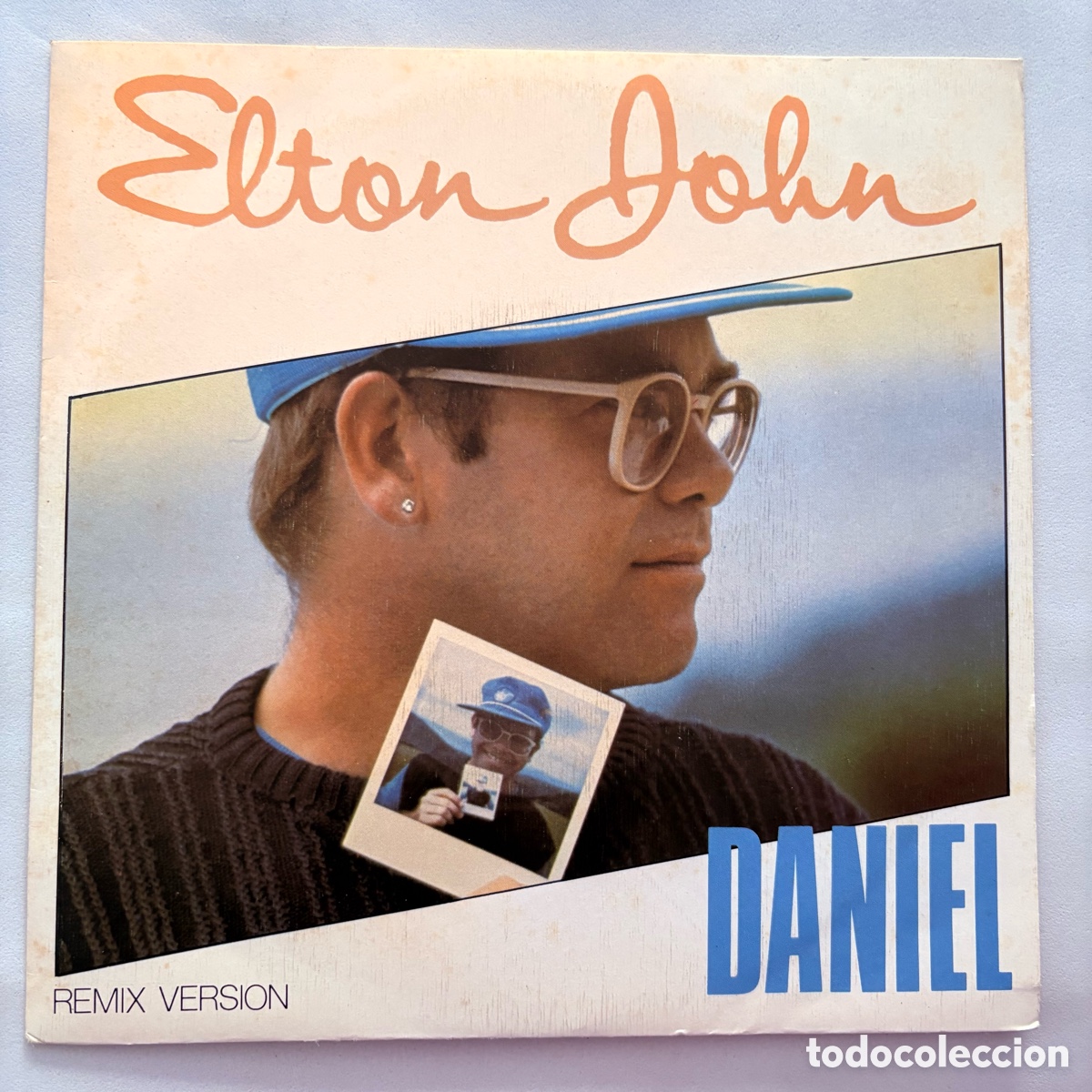 Discos de vinilo: single 7'' Elton John &lrm;&ndash; Daniel (Remix Version) edicion espa&ntilde;ola de 1983