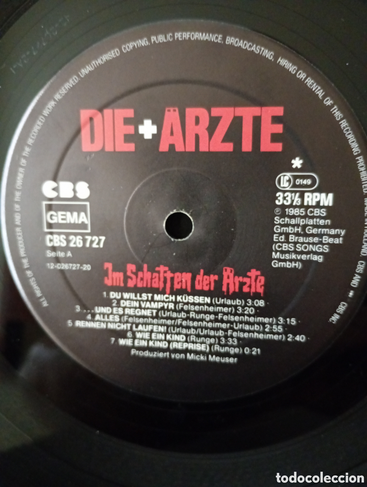 Discos de vinilo: DIE+ARZTE, Im schatten der arzte 1985. - Foto 4