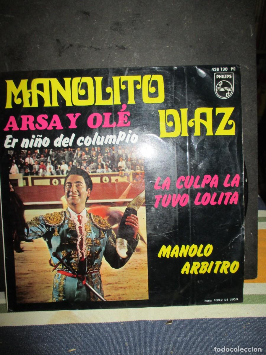 Disques de vinyle: 966- Vinilo EP Manolito D&iacute;az &ndash; Arsa y Ol&eacute; (Philips, 1968) Excelente Estado
