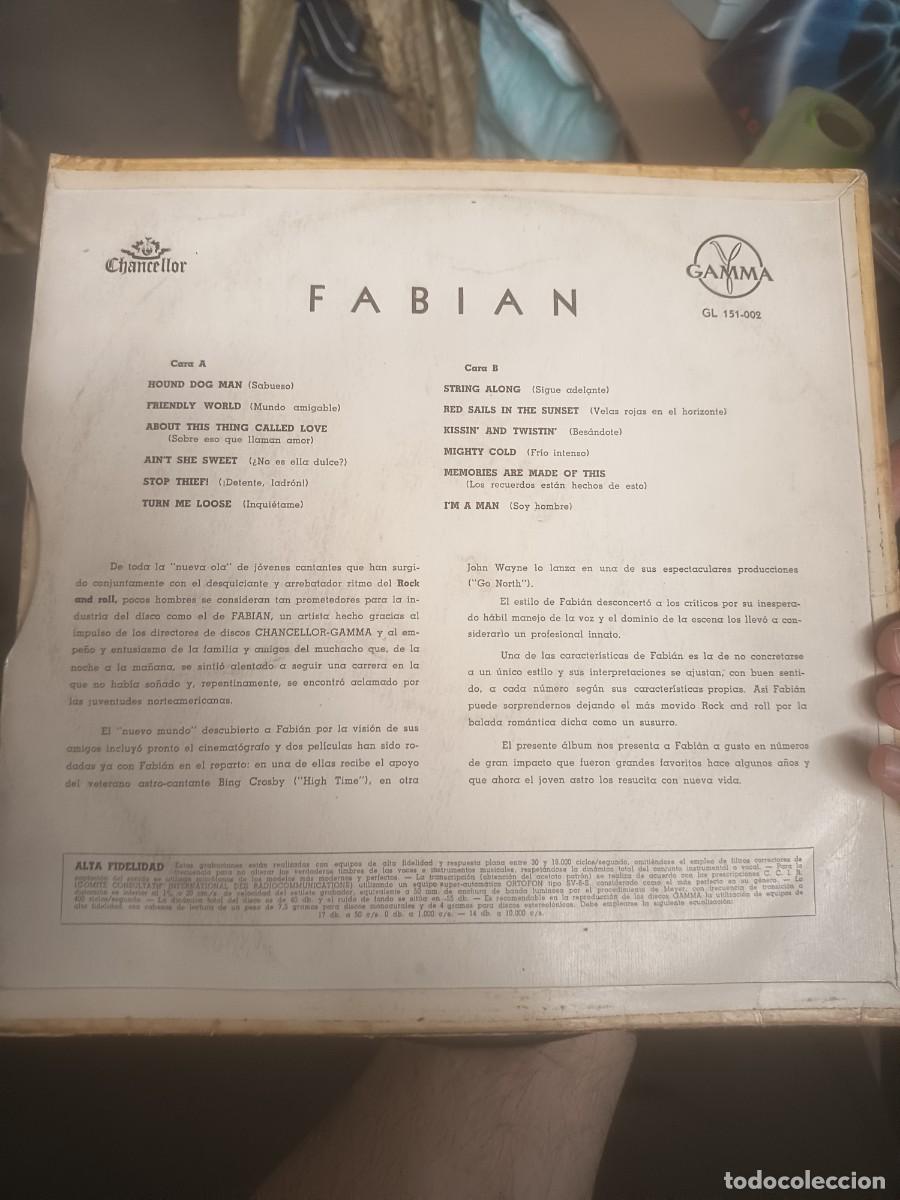 Discos de vinilo: DISCO LP FABIAN &AVALON ,( ORIGINAL) - Foto 3