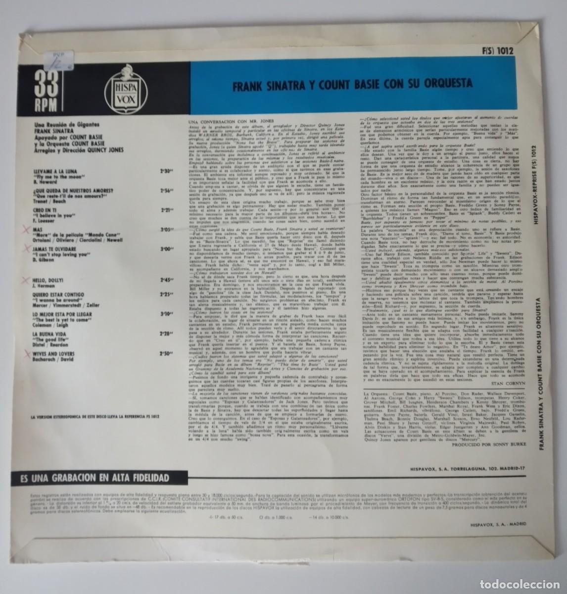 Discos de vinilo: EP. Frank Sinatra - Count Basie Y Su Orquesta &ndash; Que Tal Dolly? - Foto 2