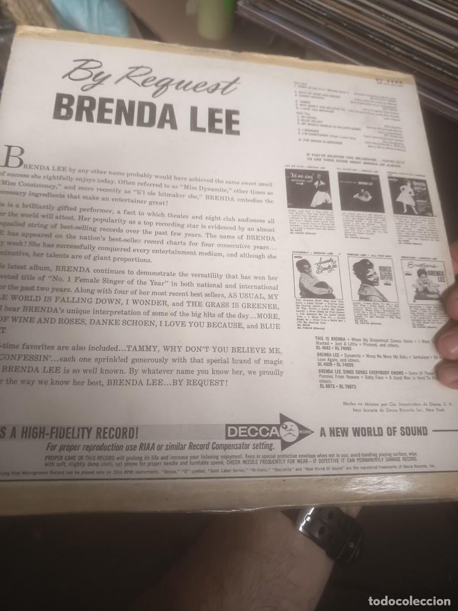 Discos de vinilo: DISCO LP BRENDA LEE,( BY REQUEST),MEXICO - Foto 2