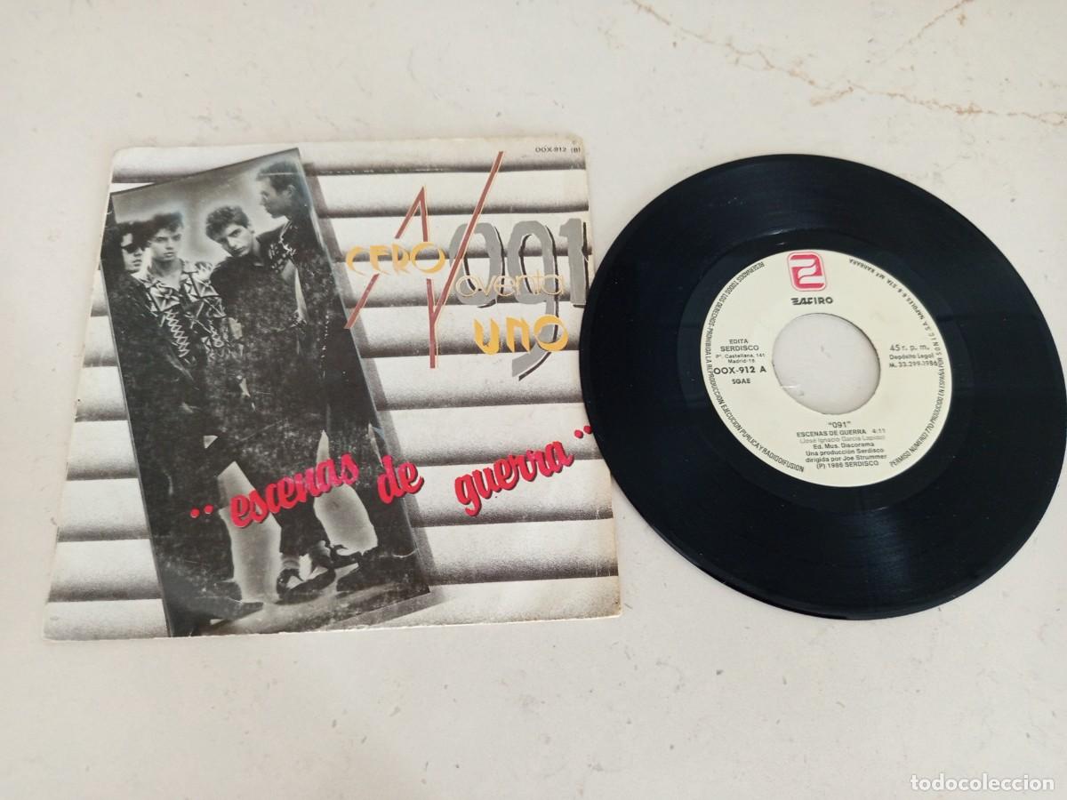 Discos de vinilo: GENIAL SINGLE. 091 / ESCENAS DE GUERRA, POR TI EN LA OSCURIDAD / SELLO ZAFIRO 00X 912 / A&Ntilde;O 1986.