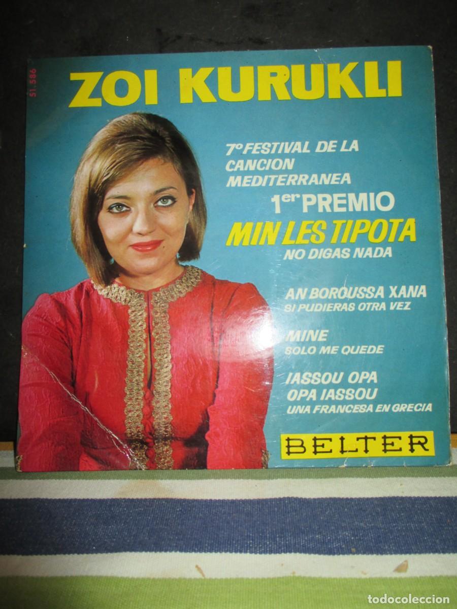 Dischi in vinile: 972- Vinilo EP Zoi Kurukli - 7&ordm; Festival Canci&oacute;n Mediterr&aacute;nea (1965) Belter