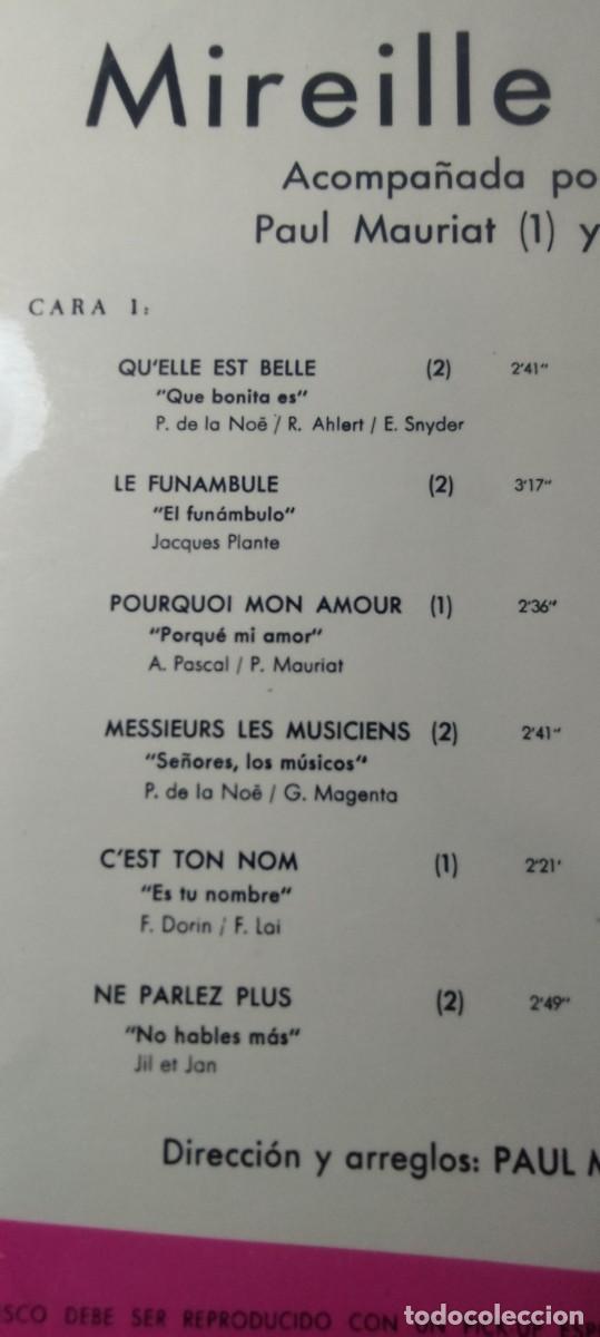Discos de vinilo: MIREILLE MATHIEU / / PAUL MAURIAT / DESP R8-8 - Foto 6