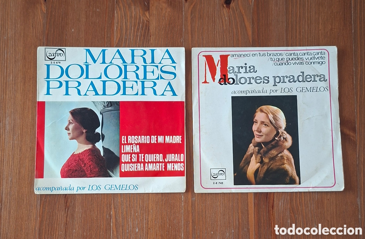 Discos de vinilo: Lote 2 vinilos Mar&iacute;a Dolores Pradera &ndash; Zafiro (a&ntilde;os 60)