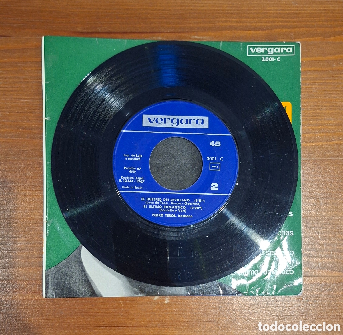 Discos de vinilo: Vinilo Pedro Terol &ndash; Romanzas de Zarzuela - Foto 2