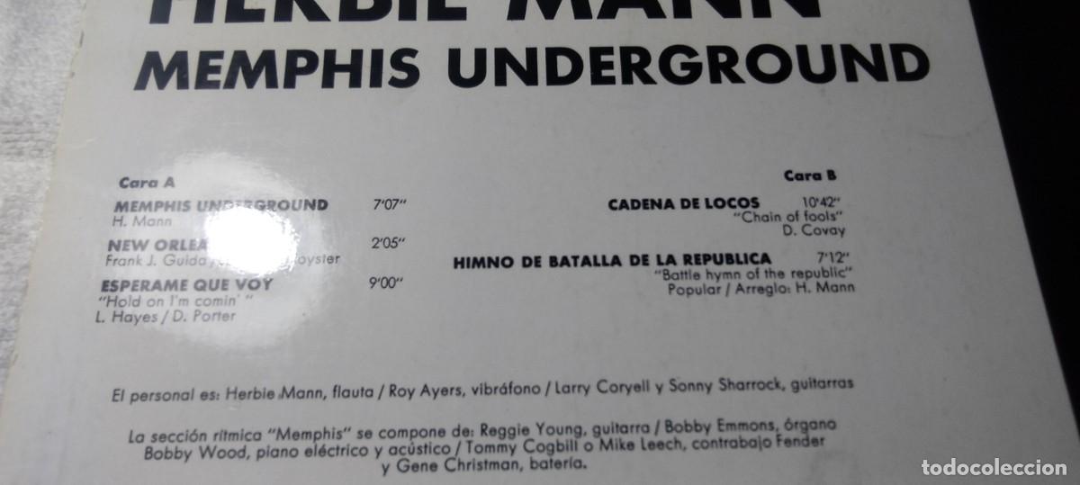 Discos de vinilo: MEMPHIS UNDERGROUND / HERBIE MANN / / DESP 2-3 / ATLANTIC - Foto 5
