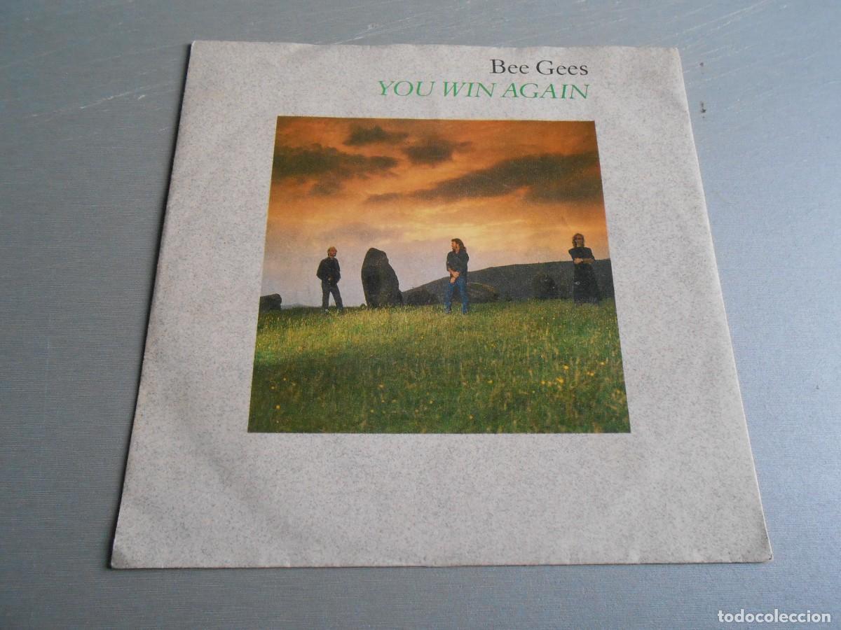 Discos de vinilo: BEE GEES, THE, SG, YOU WIN AGAIN + 1, A&Ntilde;O 1987, WB RECORDS W 8351, MADE IN ENGLAND