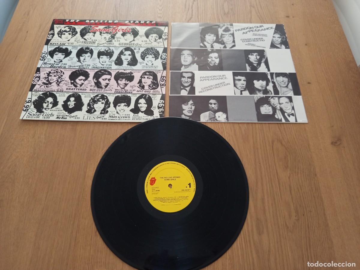 Discos de vinilo: GENIAL LP. THE ROLLING STONES - SOME GIRLS / MISS YOU / SELLO CBS 450197 1 / A&Ntilde;O 1978 / COMPLETO.
