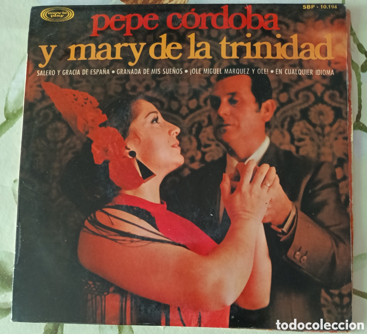 Discos de vinilo: Mary de la Trinidad y Pepe C&oacute;rdoba Ep sello Movieplay editado en Espa&ntilde;a a&ntilde;o 1971.