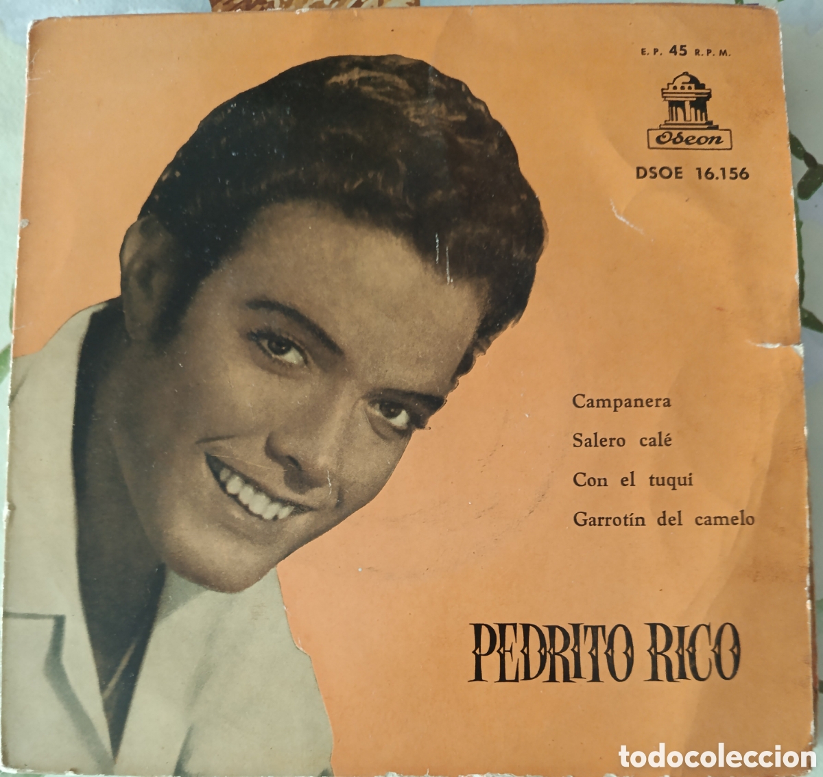 Discos de vinilo: Pedrito Rico Ep sello Ode&oacute;n editado en Espa&ntilde;a a&ntilde;o 1958.