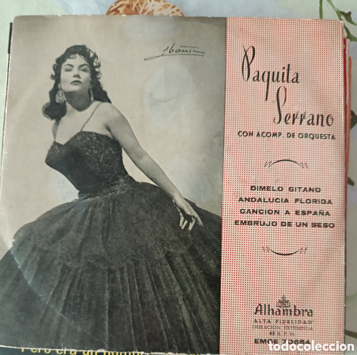 Discos de vinilo: Paquita Serrano Ep sello Alhambra editado en Espa&ntilde;a a&ntilde;o 1956.