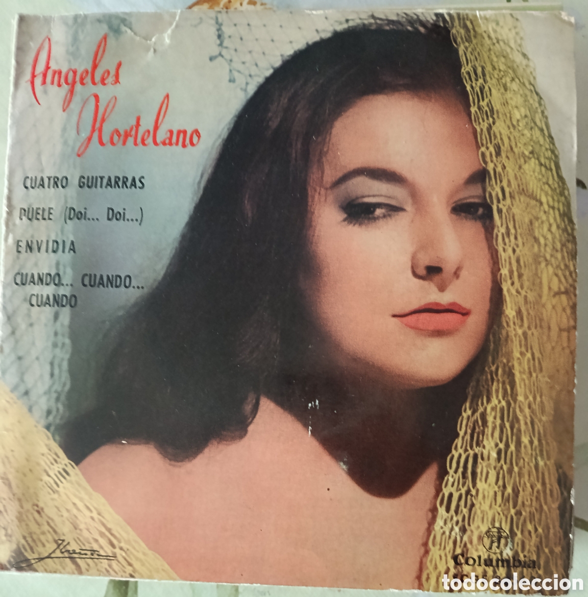 Discos de vinilo: &Aacute;ngeles Hortelano Ep sello Columbia editado en Espa&ntilde;a a&ntilde;o 1963.