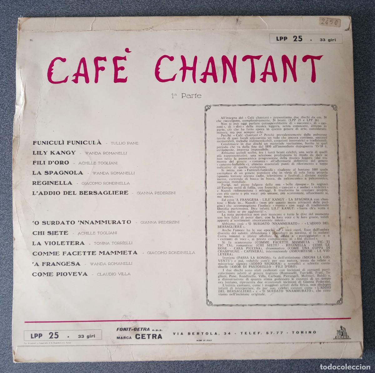 Discos de vinilo: Vinilo Lp Caf&eacute; Chantant - Foto 4