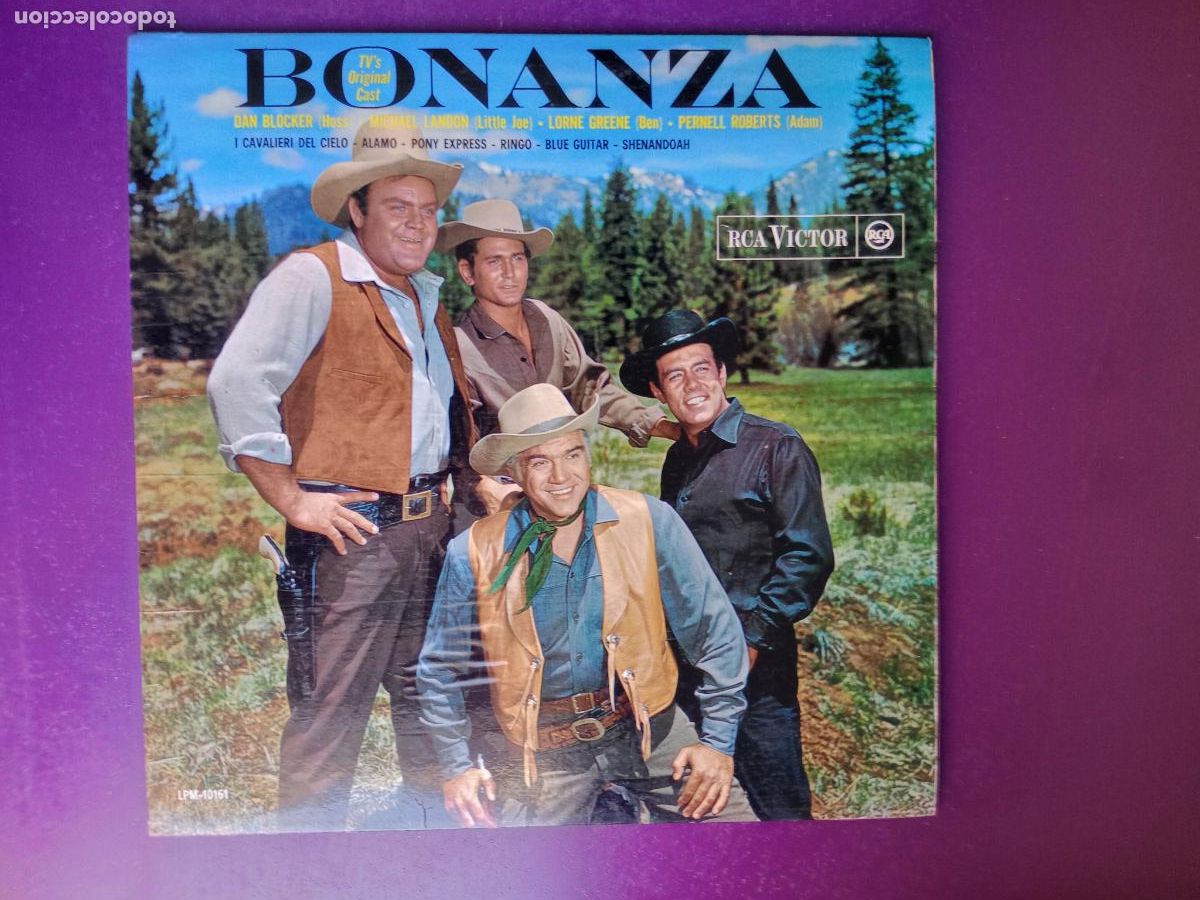 Discos de vinilo: Bonanza - SERIE TV - LP RCA 1965 ITALIA - Lorne Greene, Michael Landon, Pernell Roberts, Dan Blocker