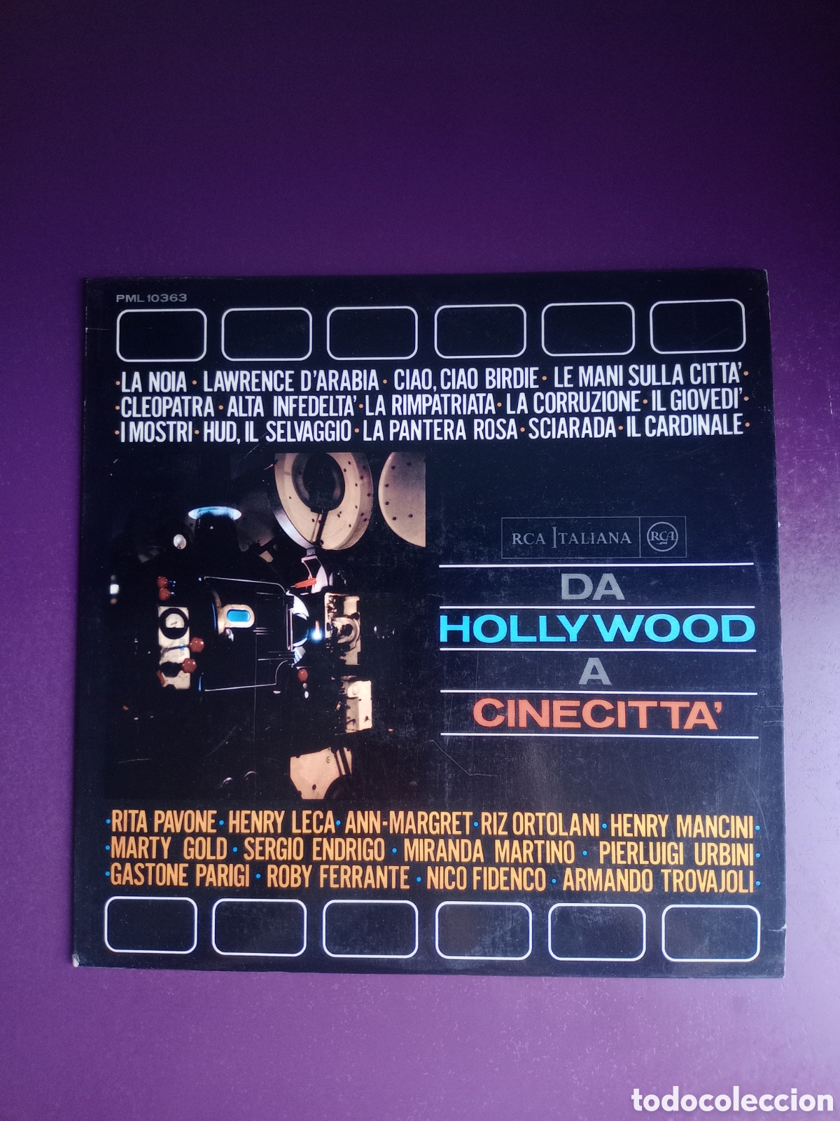 Discos de vinilo: Da Hollywood A Cinecitt&agrave; - LP RCA 1964 ITALIA RECOP POP BEAT 60'S - RITA PAVONE, SERGIO ENDRIGO, ETC