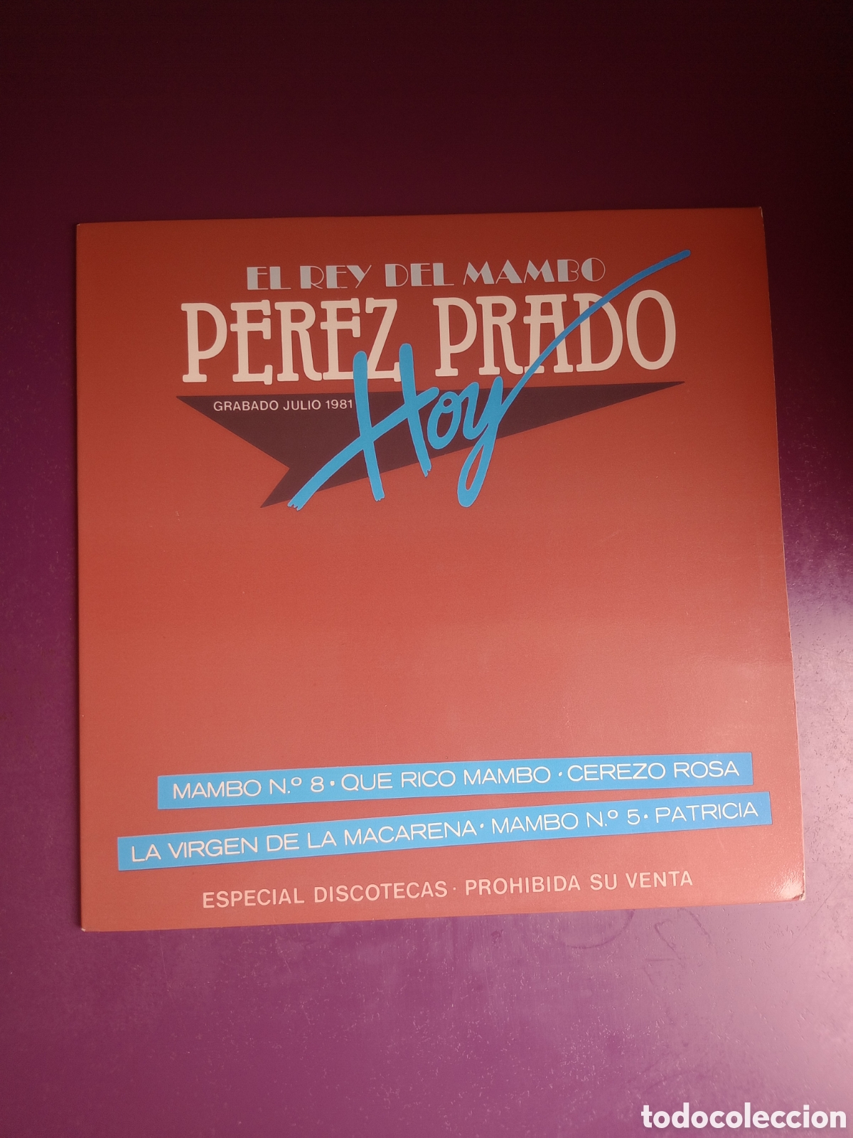 Discos de vinilo: El Rey Del Mambo P&eacute;rez Prado Hoy - MINI LP EPIC 1981 PROMO - LATIN,