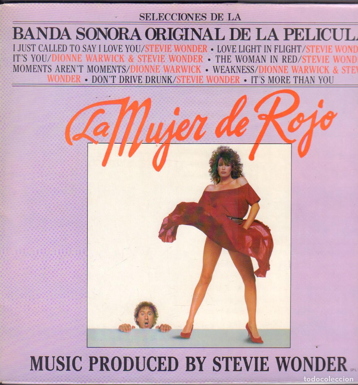 Discos de vinilo: LA MUJER DE ROJO - BANDA SONORA ORIGINAL / STEVIE WONDER.../ LP MOTWN 1984 RF-26921