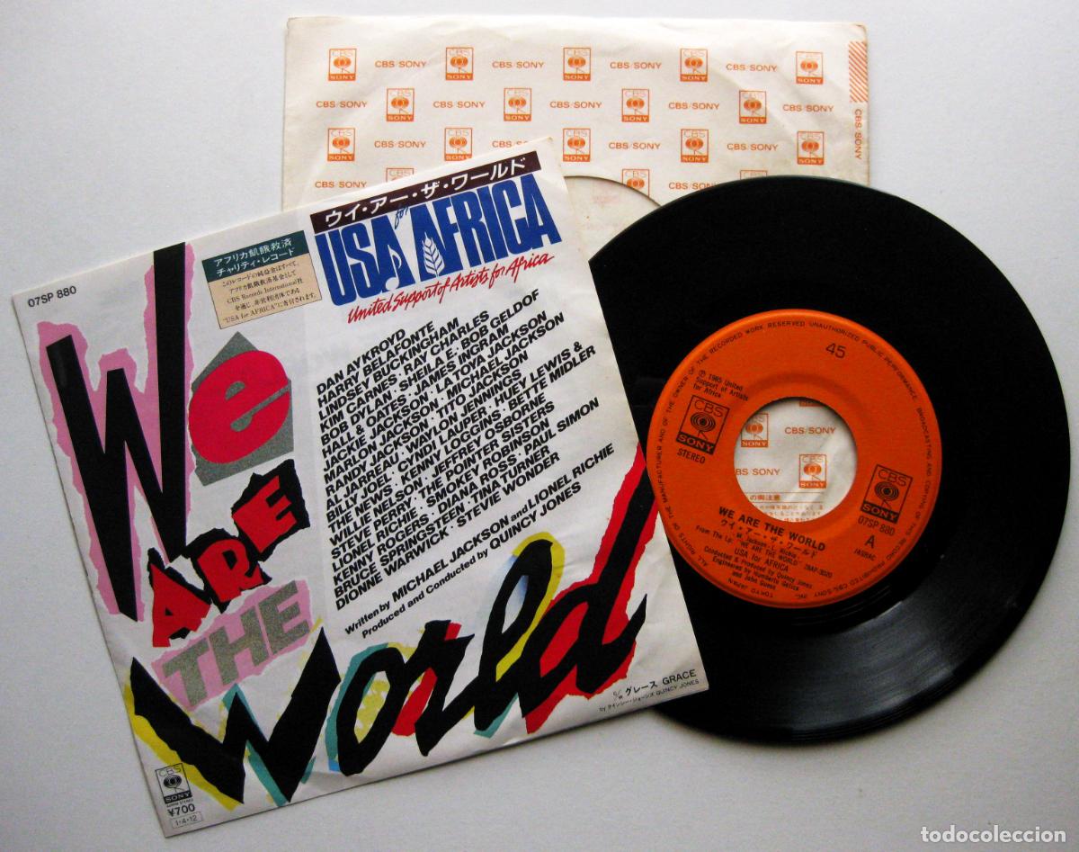 Discos de vinilo: Michael Jackson (USA For Africa) We Are The World - Single CBS/Sony 1985 Japan Japon BPY