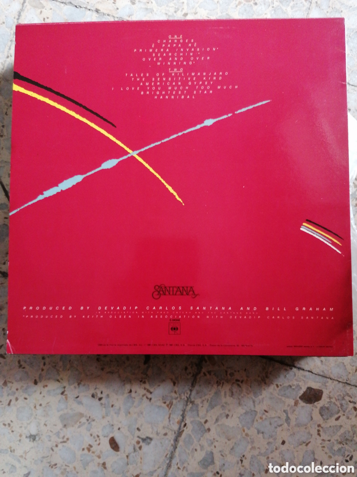 Discos de vinilo: LP SANTANA ZEBOP 1981 ESPA&Ntilde;A INSERT EX - Foto 2