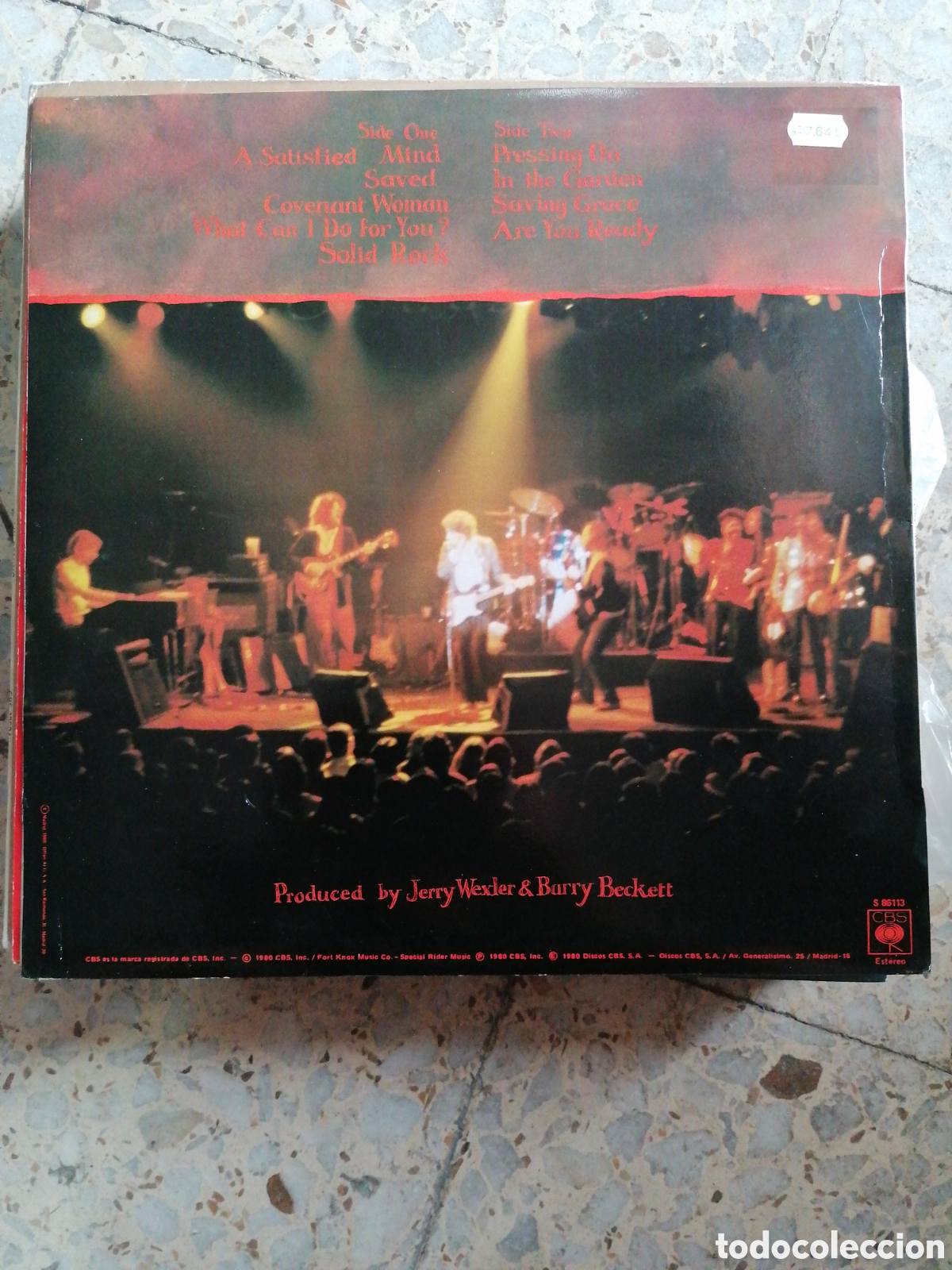 Discos de vinilo: LP BOB DYLAN SAVED 1980 ESPA&Ntilde;A INSERT - Foto 2